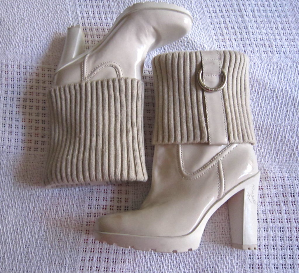 Guess by Marciano White Leather Boots