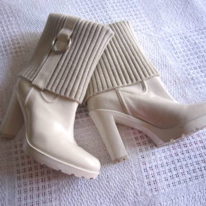 Guess by Marciano White Leather Boots