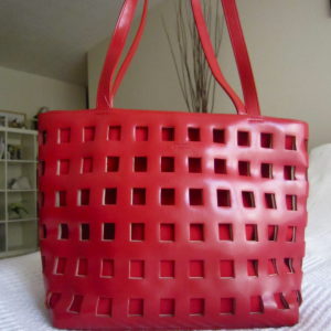 Holt Renfrew Red Cage Tote