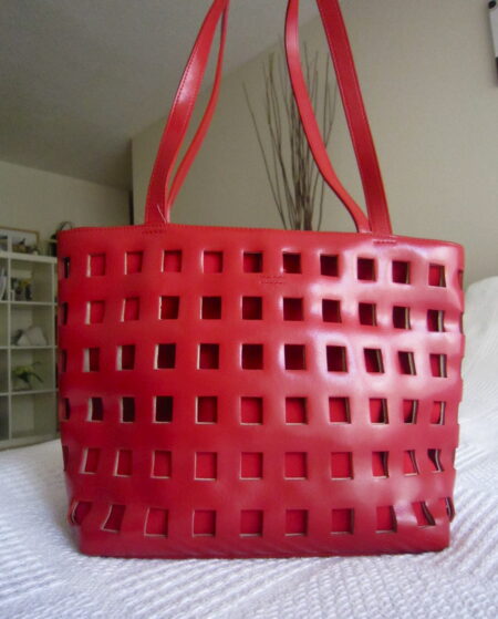 Holt Renfrew Red Cage Tote