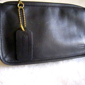 Coach Chunky Black Leather Pouch