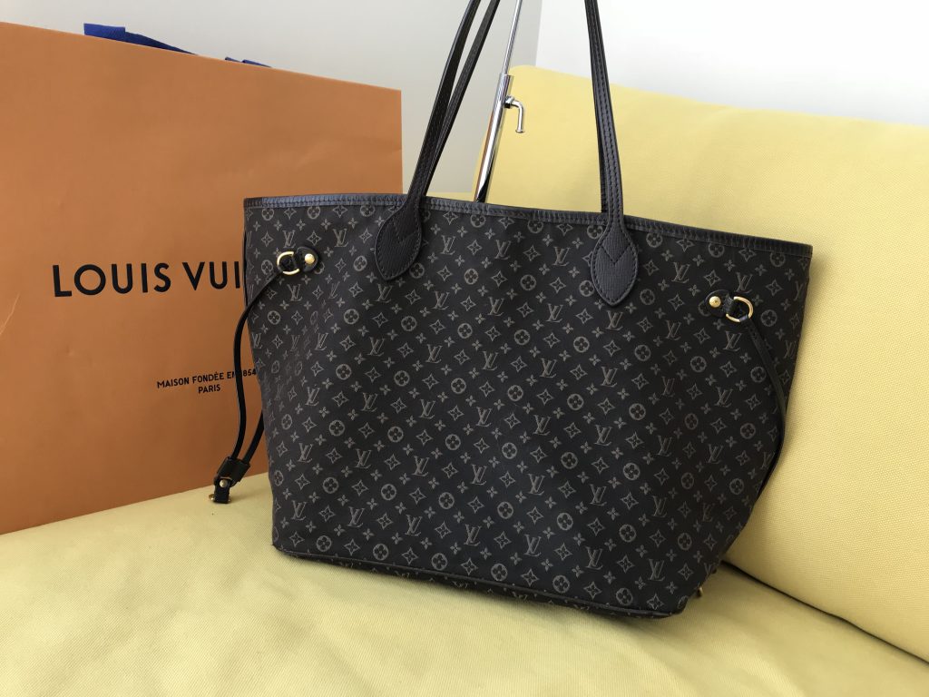 Louis Vuitton Fusain Monogram Idylle Neverfull MM Tote Bag