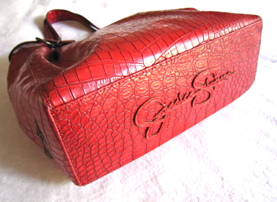 Jessica Simpson Crocodile-Embossed Leather Handbags