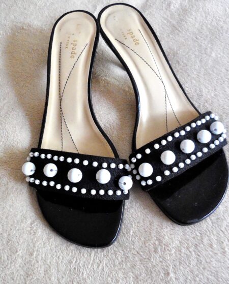 Kate Spade Black & White Mules