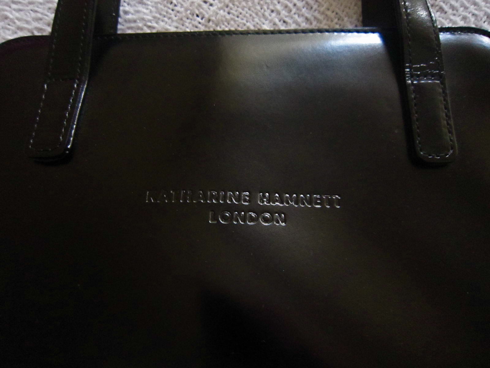 Katharine Hamnett London Black Leather Handbag