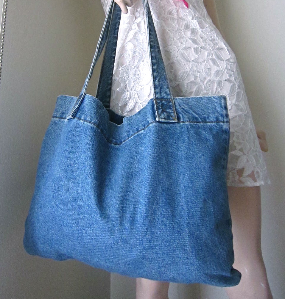 Typo Stylish Oversized Denim Tote Bag with Embroidery (Brand New), Women's  Fashion, Bags & Wallets, Tote Bags on Carousell