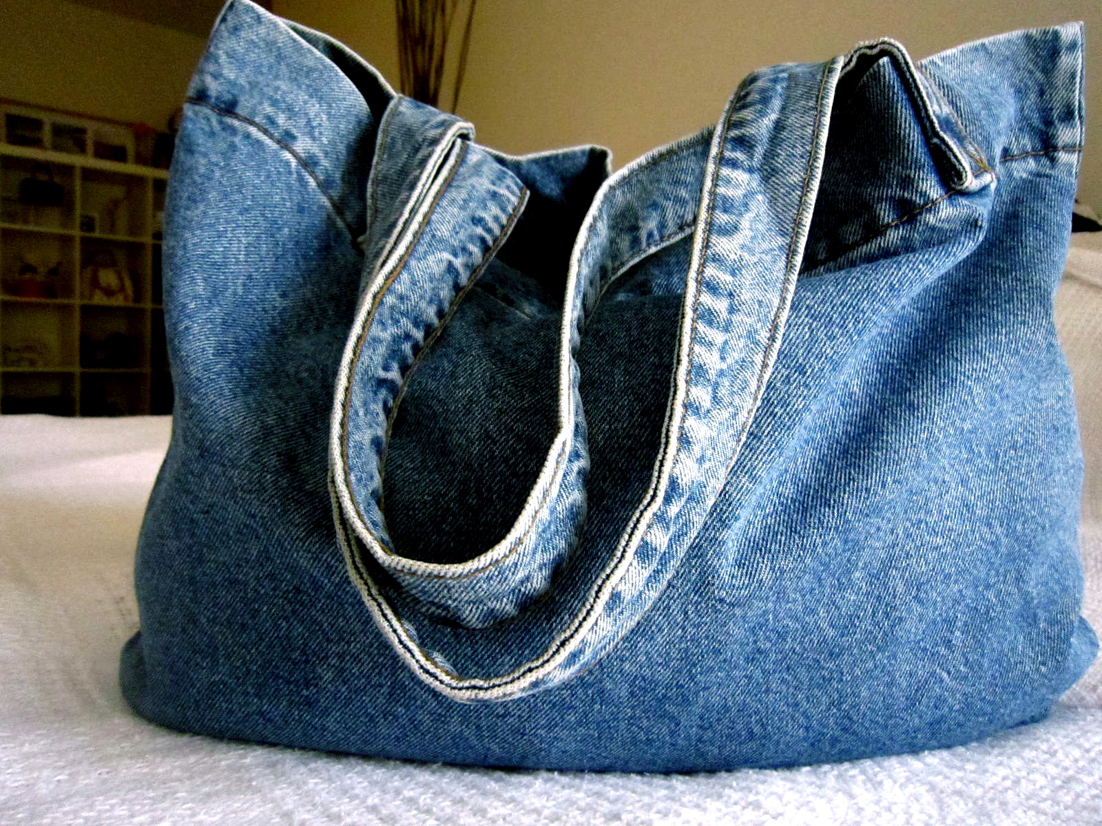 The Denim Small Tote Bag curated on LTK | Denim tote, Small tote bag, Marc  jacobs tote