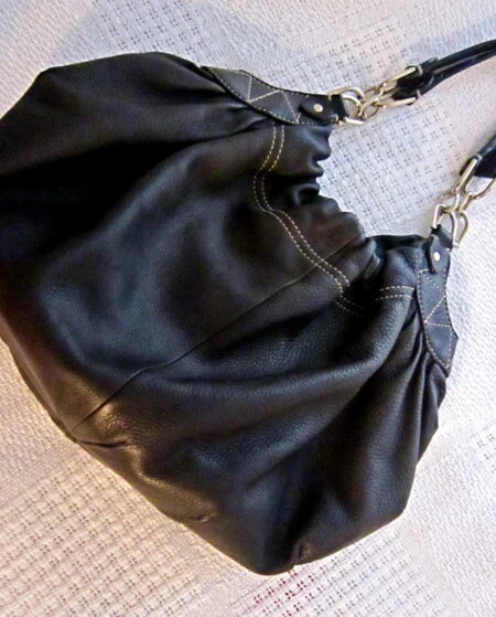 Laundry by Shelli Segal Black Leather Hobo Bag