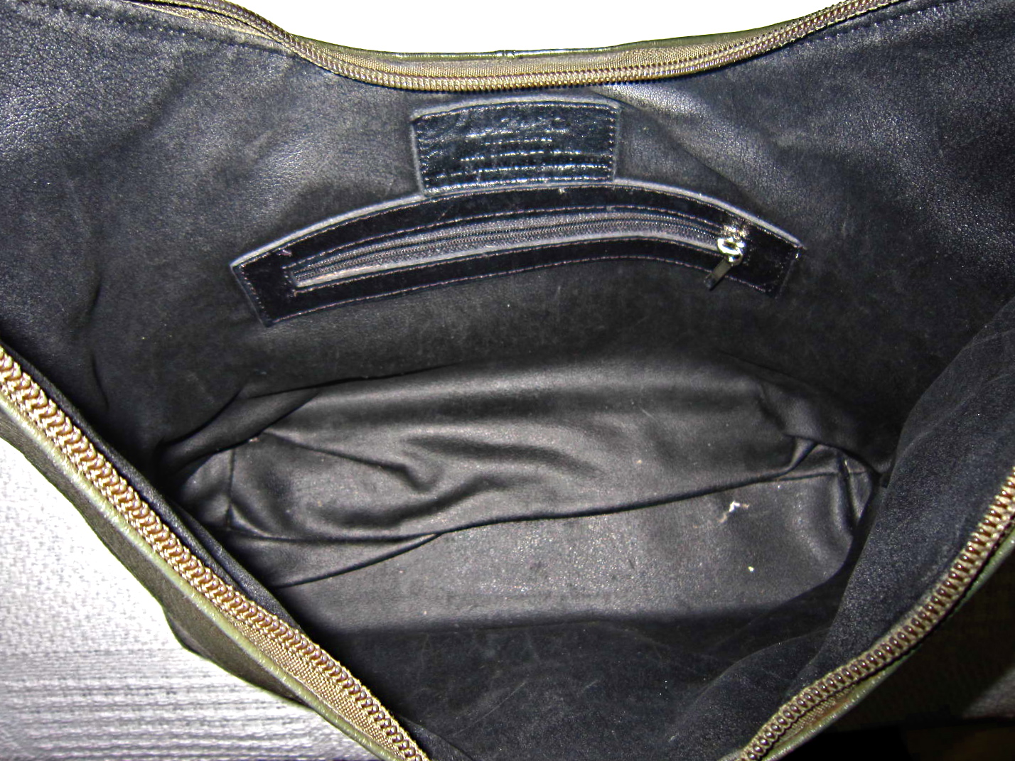 VTG DISSONA Large Black Brown Pebbled Leather Hobo Shoulder Bucket