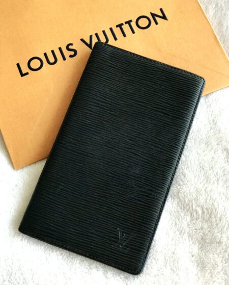 Louis Vuitton Black Epi Leather Porte Shekel Cult Credit Wallet