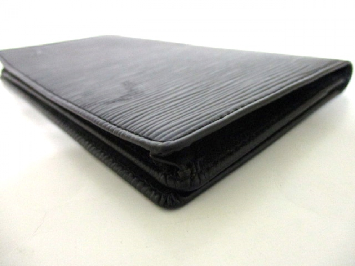LOUIS VUITTON Epi Porte Cartes Simple Card Case Black M62068 LV Auth b