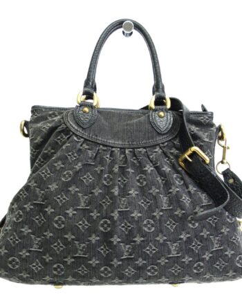 Louis Vuitton Black Monogram Denim Neo Cabby GM Shoulder Bag