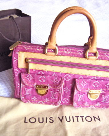 Louis Vuitton Fuchsia Monogram Denim Neo Speedy Handbag