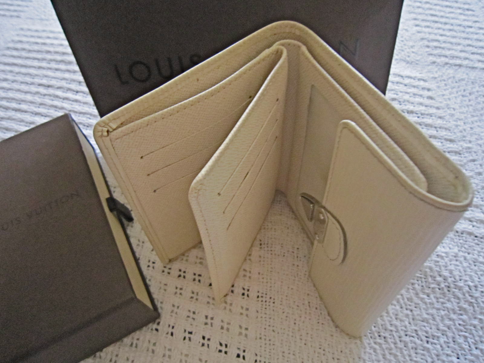 Louis Vuitton Koala Damier Azur French Compact Push-Lock Wallet