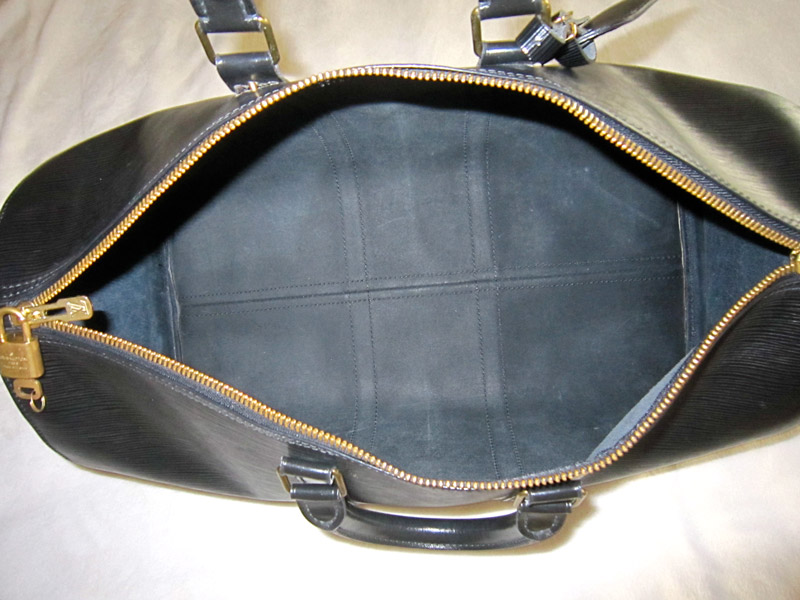 Louis Vuitton Keepall 45 Black Epi Leather Travel Bag