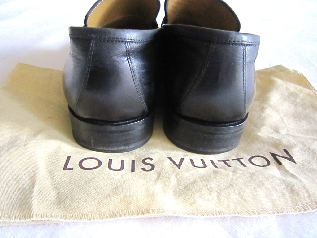 Louis Vuitton Mens Black Loafer Buckle Dress Shoes