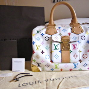 AUTHENTIC Louis Vuitton Shirley Clutch White Multicolore PREOWNED (WBA –  Jj's Closet, LLC