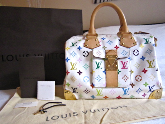 Louis Vuitton X Tahashi Murakami speedy 30 multicolor white
