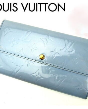 Louis Vuitton Pale Blue Vernis Sarah Wallet