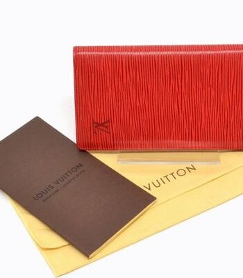 Louis Vuitton Red Epi Leather Cardholder