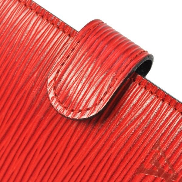 Louis Vuitton Red Epi Leather Card Case Wallet 829lvs47