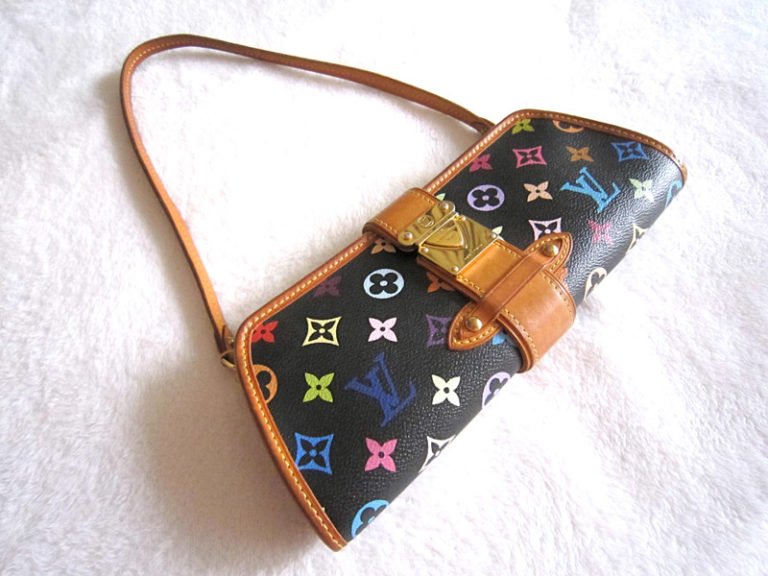 lv multicolor shirley clutch