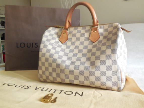 Louis Vuitton Speedy 30 Damier Azur Handbag