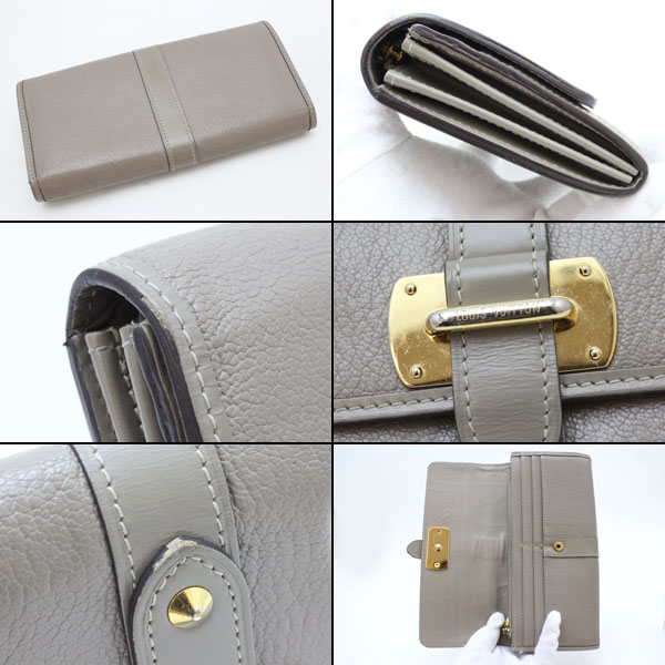 Louis Vuitton Grey 3lk0120 Verone Suhali Leather Bifold Flap Belt