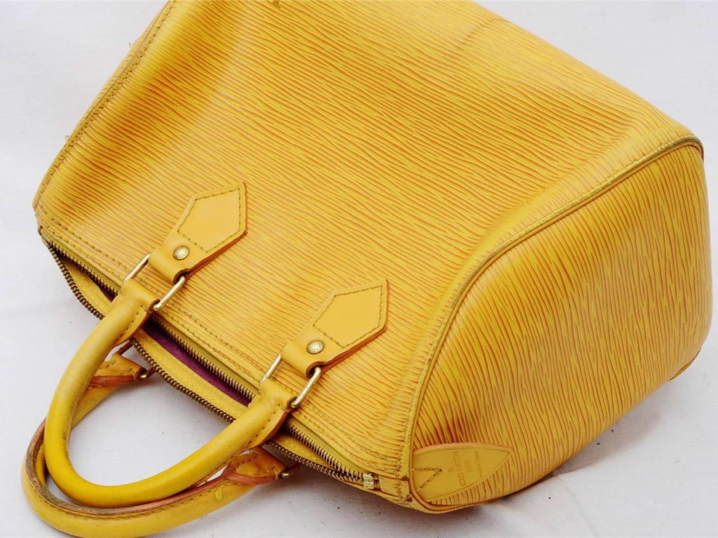 Tassil Speedy 25 Yellow Epi Leather Handbag