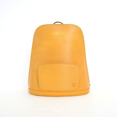 Gobelins vintage leather backpack Louis Vuitton Yellow in Leather - 22786379