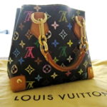 Louis Vuitton Takashi Murakami Black Multicolor Monogram Audra Handbag