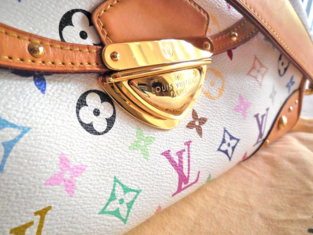 Louis Vuitton Takashi Murakami White Multicolor Beverly MM Handbag