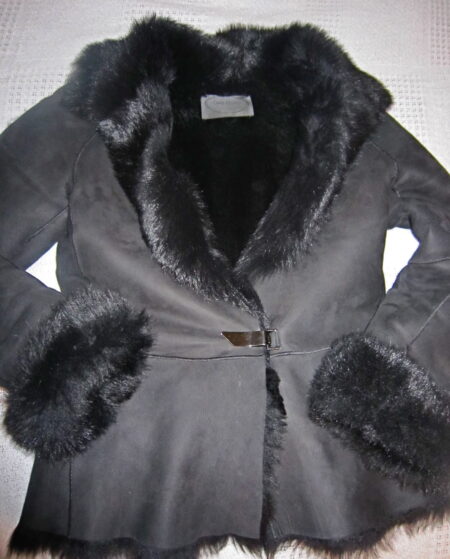 Luxury Black Shearling & Fur Jacket