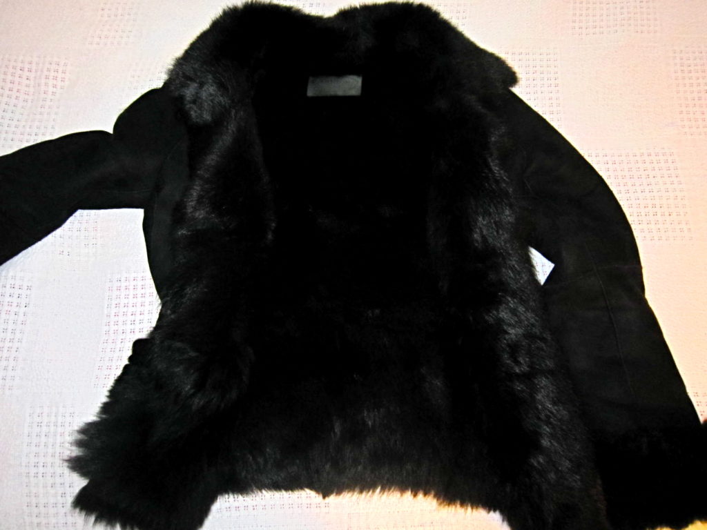 Luxury Black Shearling & Fur Jacket/S