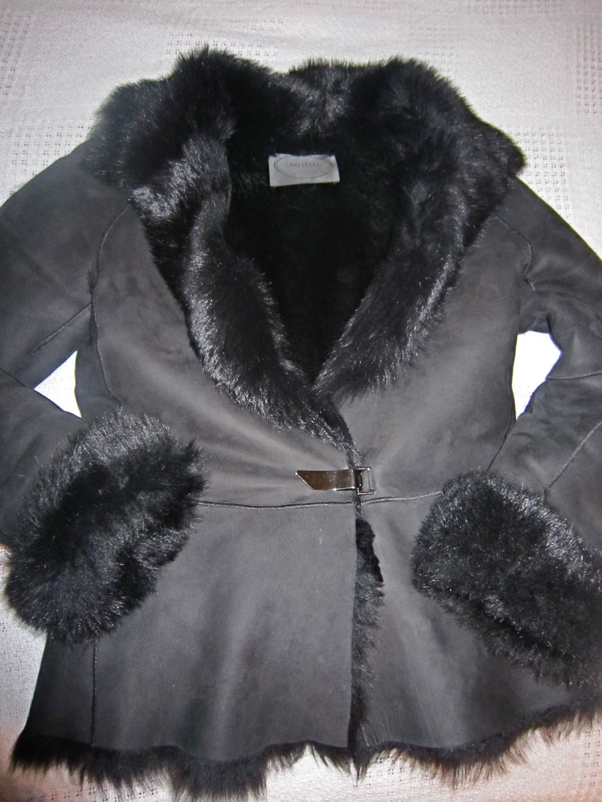 Luxury Black Shearling & Fur Jacket/S