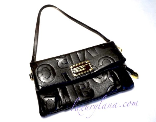 Marc By Marc Jacobs Black Leather Signature Clutch