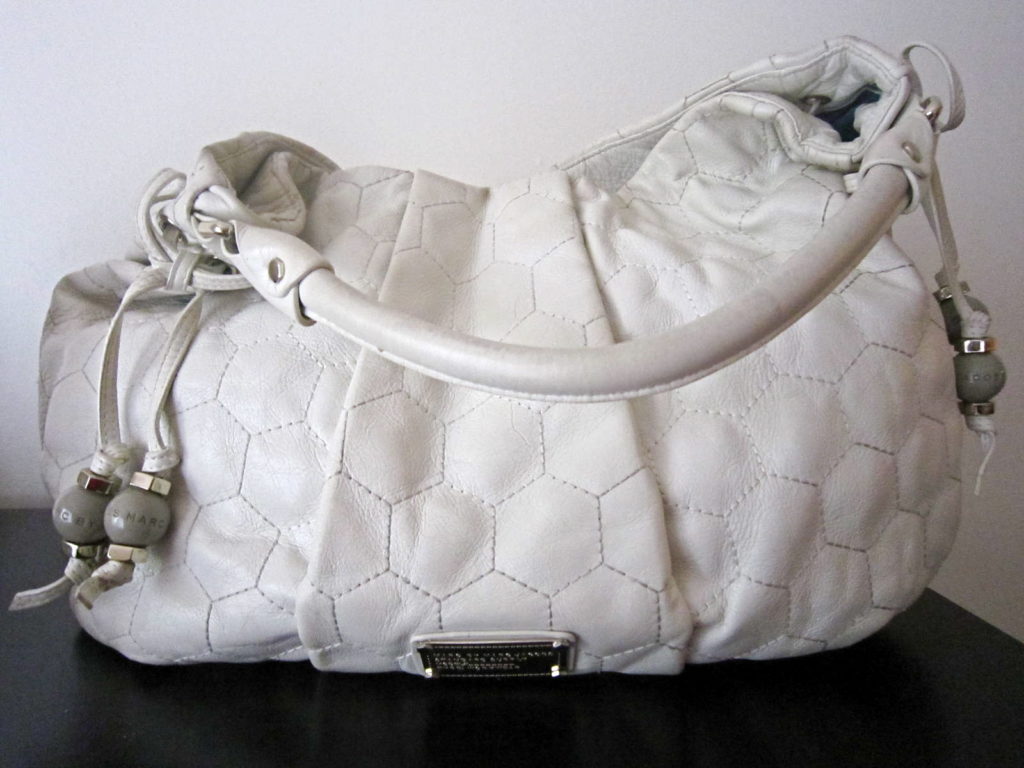 Marc By Marc Jacobs Honeycomb White Leather Hobo Bag