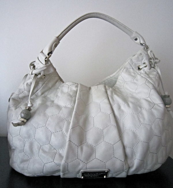 Marc By Marc Jacobs Honeycomb White Leather Hobo Bag