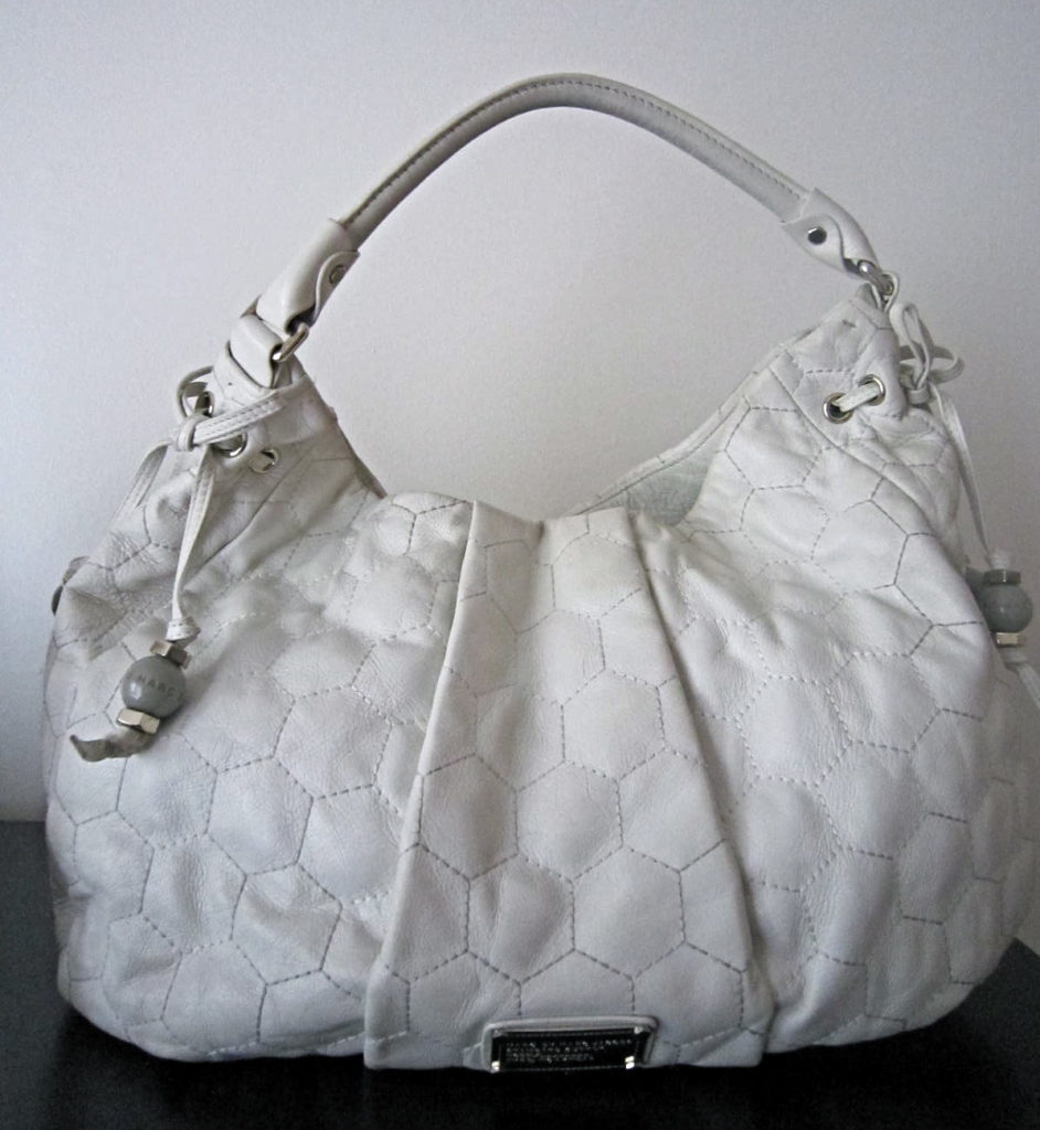 Marc By Marc Jacobs Honeycomb White Leather Hobo Bag