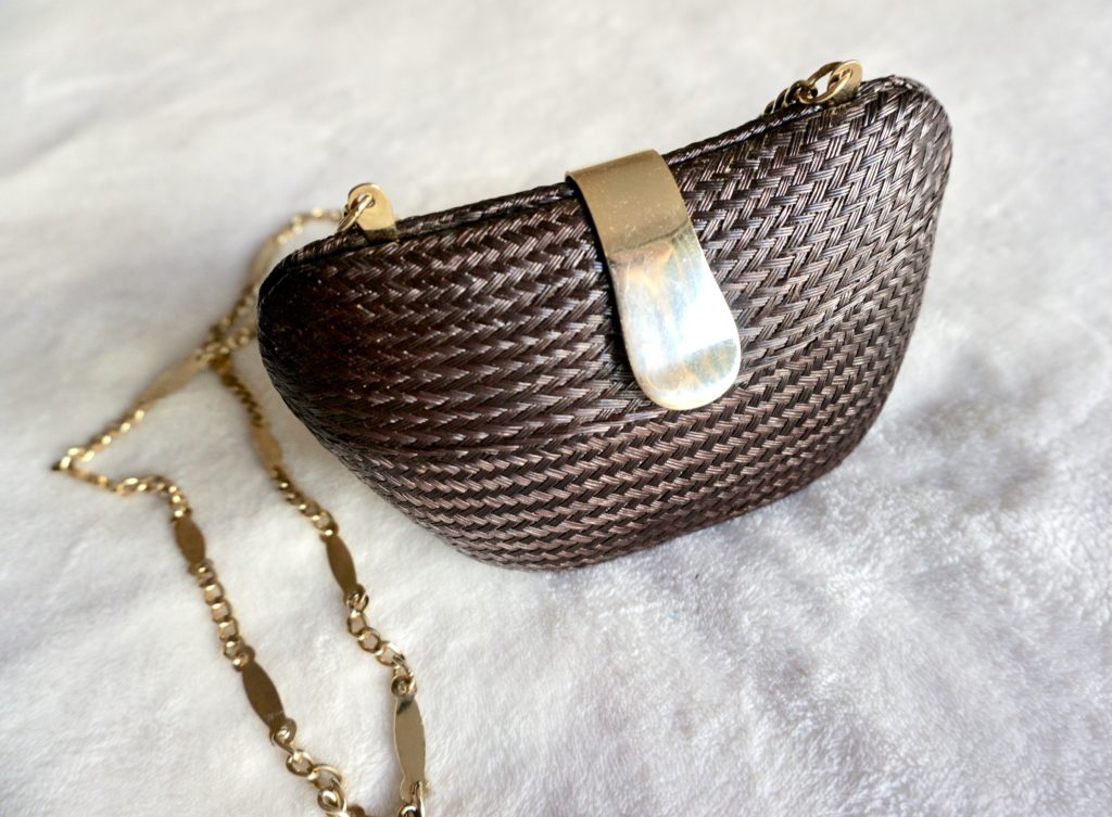 Mini Wicker Evening Bag on Chain-1