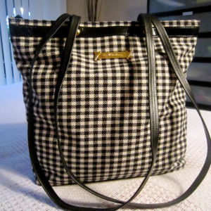 Paloma Picasso Checked Wool Large Tote