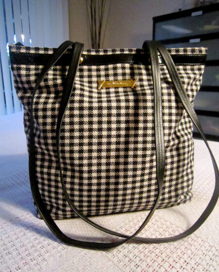 Paloma Picasso Checked Wool Large Tote