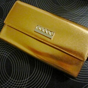 Pinky & Dianne Gold Patent Leather Long Wallet