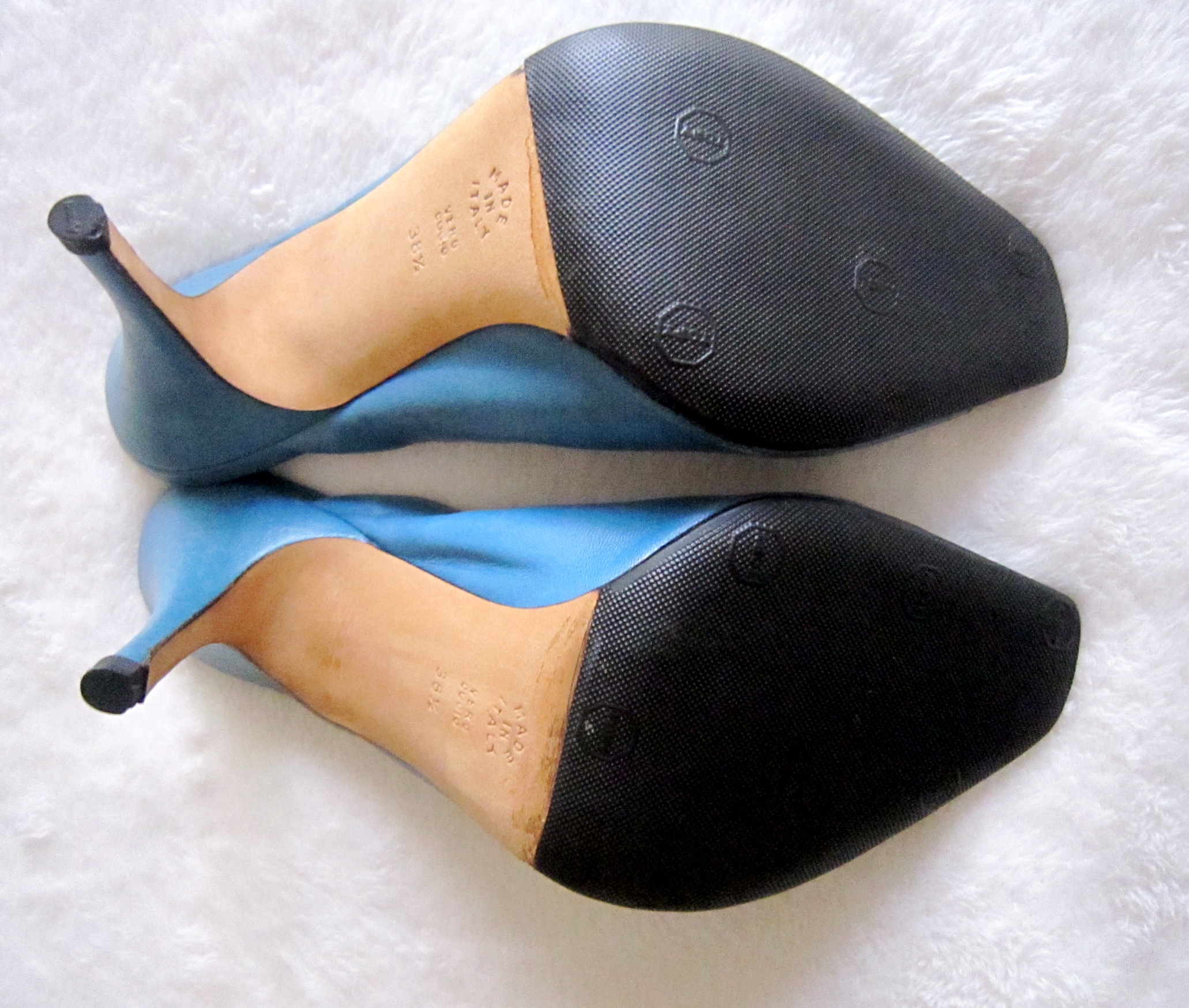 leather high heel mules