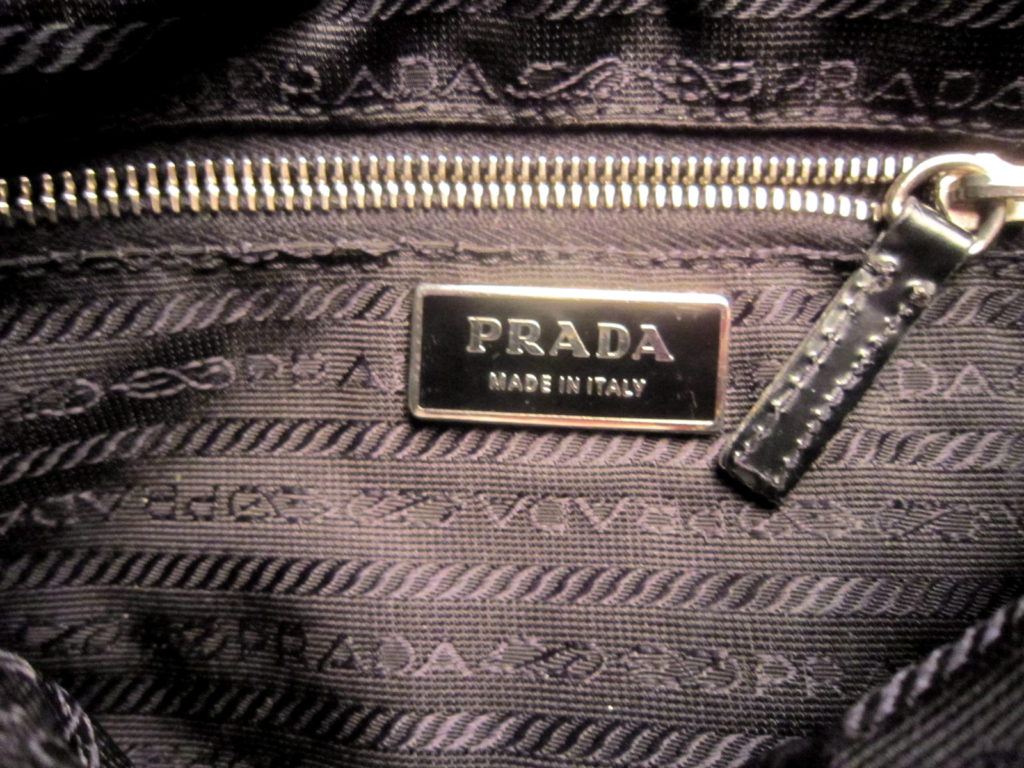 Prada Black Nylon & Leather Shoulder Bag