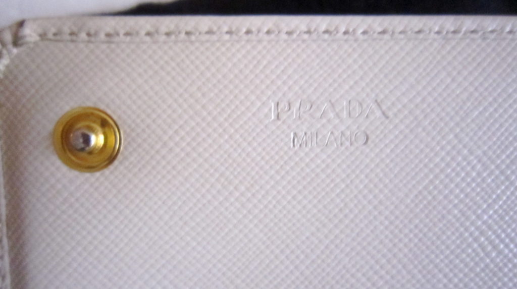 Prada Ivory Saffiano Leather Continental Long Wallet