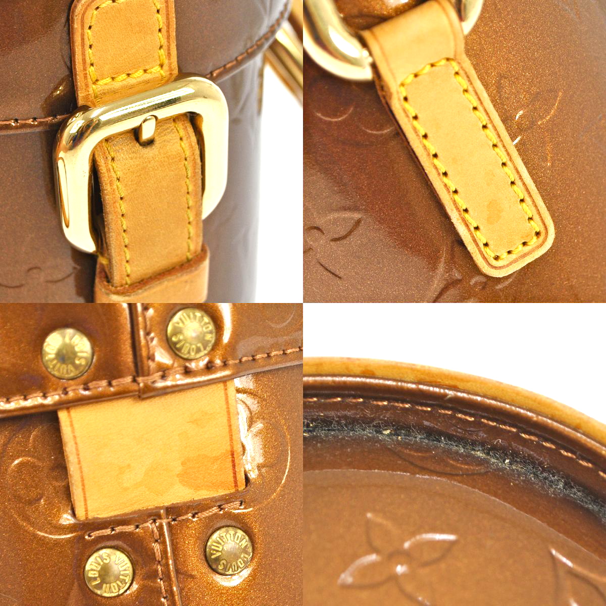 Louis Vuitton, Bags, Louis Vuitton Vernis Astor Place Shoulder Bag Bronze  M911 Lv Auth 44951