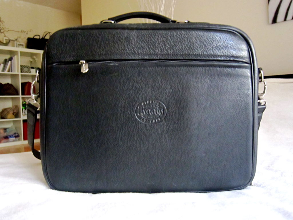 Roots Black Leather Briefcase