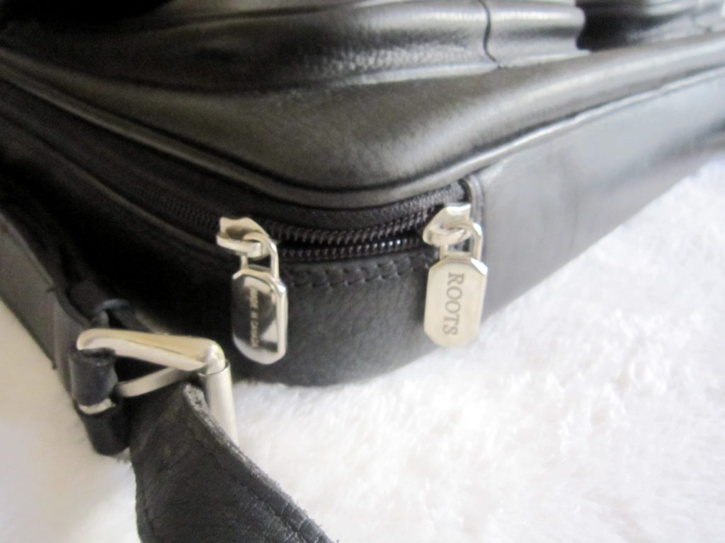 Roots Black Leather Briefcase