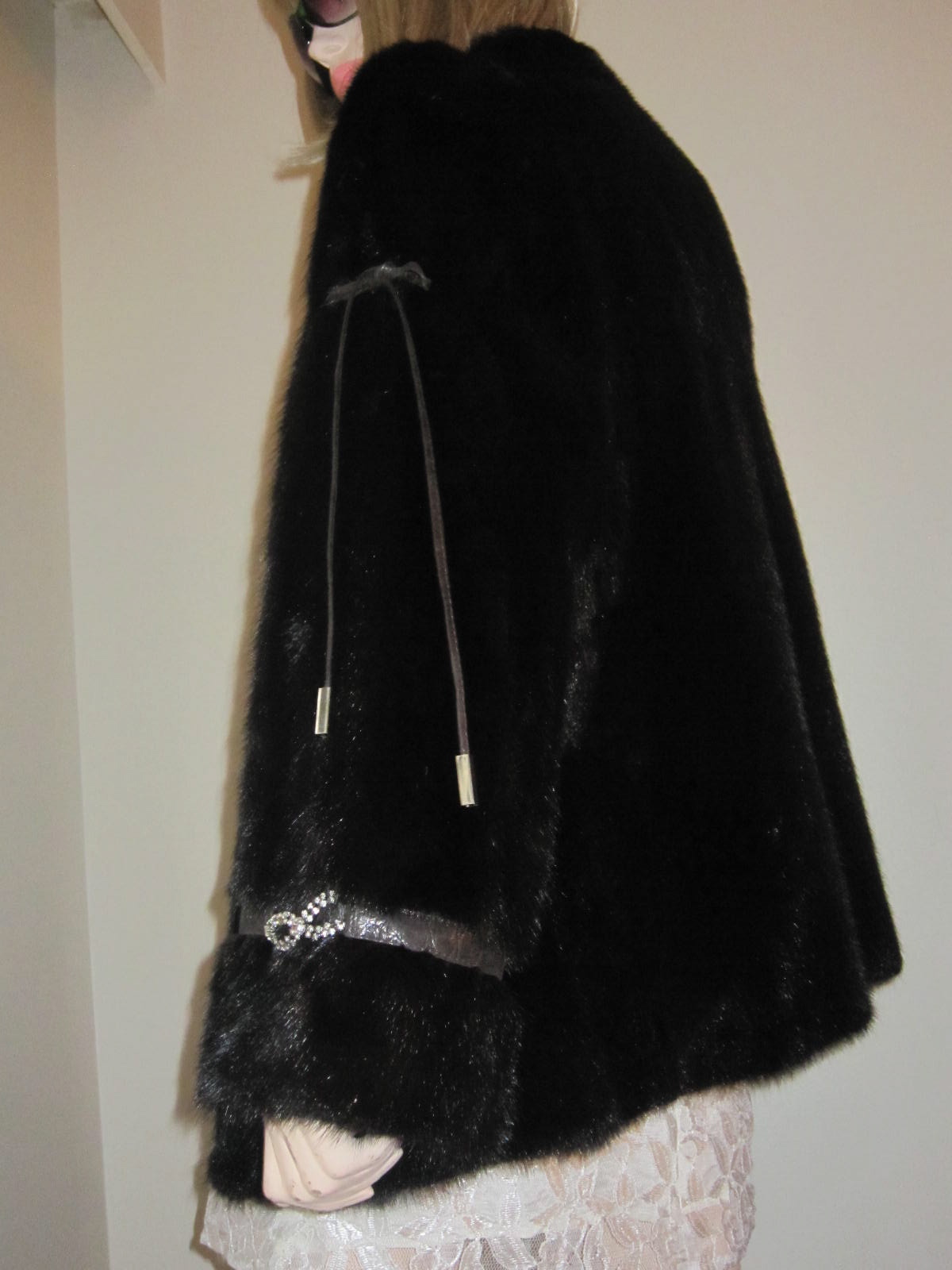 SAGA FURS Black Natural Mink Coat